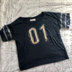 Hollister oversized T-shirt with paillettes detail